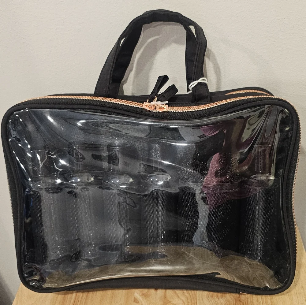 Brand New Clear/Black Travel Toiletry Bag